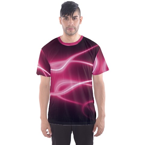 Neon Pink Glow Men s Sport Mesh Tee by SpinnyChairDesigns