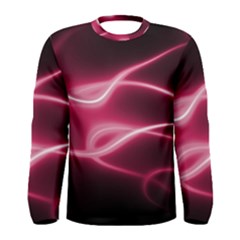 Neon Pink Glow Men s Long Sleeve Tee by SpinnyChairDesigns