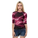 Neon Pink Glow Quarter Sleeve Raglan Tee View1