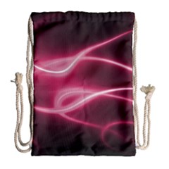 Neon Pink Glow Drawstring Bag (large) by SpinnyChairDesigns