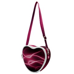 Neon Pink Glow Heart Shoulder Bag by SpinnyChairDesigns