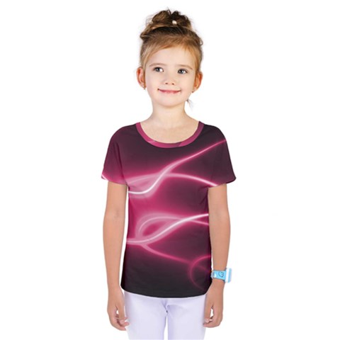 Neon Pink Glow Kids  One Piece Tee by SpinnyChairDesigns