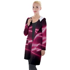 Neon Pink Glow Hooded Pocket Cardigan by SpinnyChairDesigns