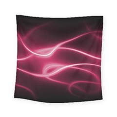 Neon Pink Glow Square Tapestry (small) by SpinnyChairDesigns