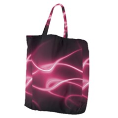 Neon Pink Glow Giant Grocery Tote by SpinnyChairDesigns