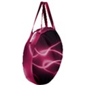 Neon Pink Glow Giant Round Zipper Tote View3