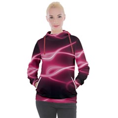 Neon Pink Glow Women s Hooded Pullover by SpinnyChairDesigns