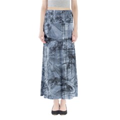 Faded Blue Texture Full Length Maxi Skirt by SpinnyChairDesigns