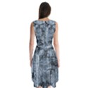 Faded Blue Texture Sleeveless Chiffon Dress   View2