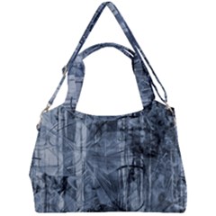 Faded Blue Texture Double Compartment Shoulder Bag by SpinnyChairDesigns