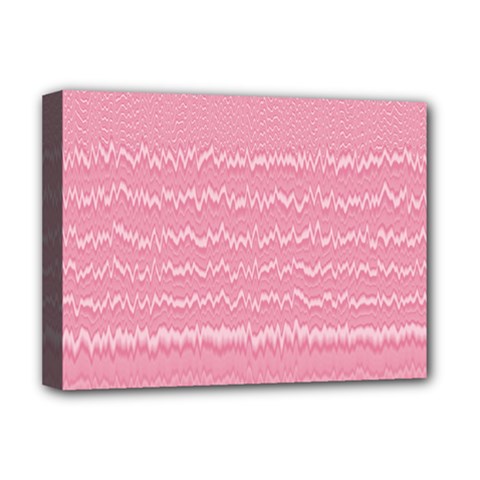 Boho Pink Stripes Deluxe Canvas 16  X 12  (stretched)  by SpinnyChairDesigns