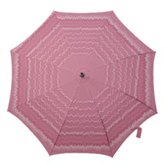 Boho Pink Stripes Hook Handle Umbrellas (medium) by SpinnyChairDesigns