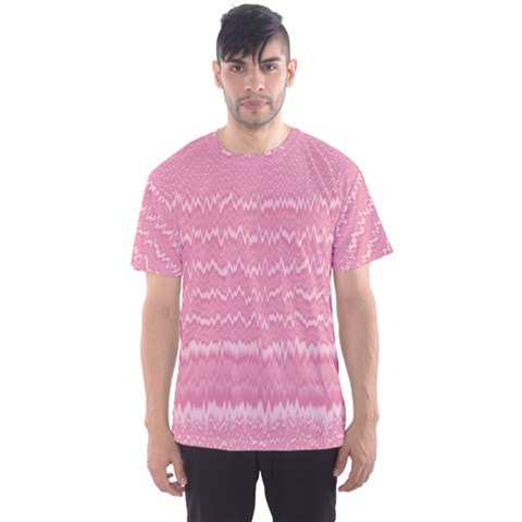 Boho Pink Stripes Men s Sport Mesh Tee by SpinnyChairDesigns