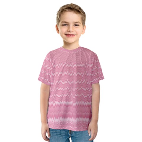 Boho Pink Stripes Kids  Sport Mesh Tee by SpinnyChairDesigns