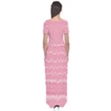 Boho Pink Stripes Short Sleeve Maxi Dress View2