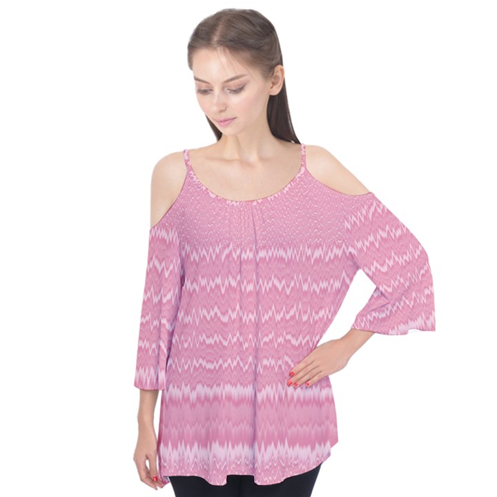 Boho Pink Stripes Flutter Tees