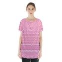 Boho Pink Stripes Skirt Hem Sports Top View1