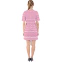 Boho Pink Stripes Sixties Short Sleeve Mini Dress View2