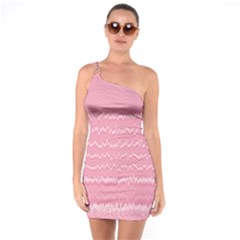 Boho Pink Stripes One Soulder Bodycon Dress by SpinnyChairDesigns