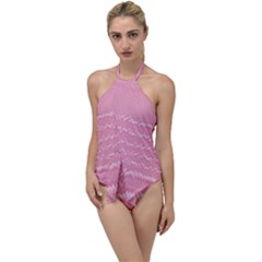 Boho Pink Stripes Go With The Flow One Piece Swimsuit by SpinnyChairDesigns