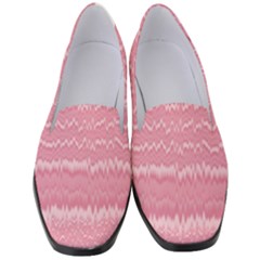 Boho Pink Stripes Women s Classic Loafer Heels by SpinnyChairDesigns