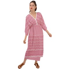 Boho Pink Stripes Grecian Style  Maxi Dress by SpinnyChairDesigns