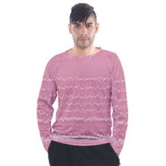 Boho Pink Stripes Men s Long Sleeve Raglan Tee