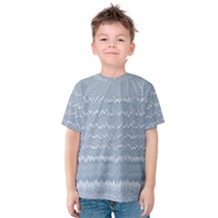 Boho Faded Blue Stripes Kids  Cotton Tee