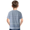 Boho Faded Blue Stripes Kids  Cotton Tee View2