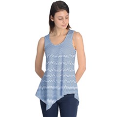 Boho Faded Blue Stripes Sleeveless Tunic by SpinnyChairDesigns