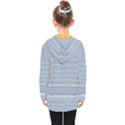 Boho Faded Blue Stripes Kids  Double Breasted Button Coat View2