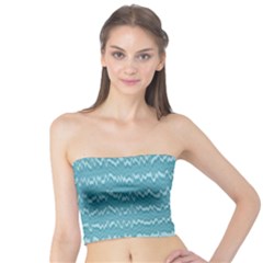 Boho Teal Stripes Tube Top by SpinnyChairDesigns