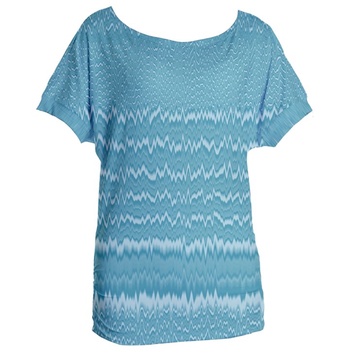 Boho Teal Stripes Women s Oversized Tee