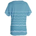 Boho Teal Stripes Women s Oversized Tee View2