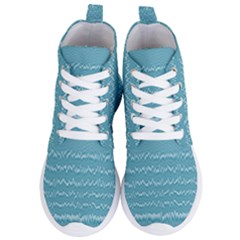 Boho Teal Stripes Women s Lightweight High Top Sneakers by SpinnyChairDesigns