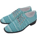 Boho Teal Stripes Women Heeled Oxford Shoes View2