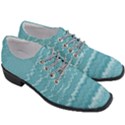 Boho Teal Stripes Women Heeled Oxford Shoes View3