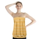 Boho Saffron Yellow Stripes Strapless Top View1