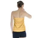 Boho Saffron Yellow Stripes Strapless Top View2