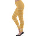 Boho Saffron Yellow Stripes Lightweight Velour Leggings View3