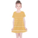 Boho Saffron Yellow Stripes Kids  Simple Cotton Dress View1