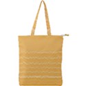 Boho Saffron Yellow Stripes Double Zip Up Tote Bag View1