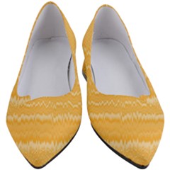 Boho Saffron Yellow Stripes Women s Block Heels  by SpinnyChairDesigns