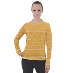 Boho Saffron Yellow Stripes Women s Pique Long Sleeve Tee