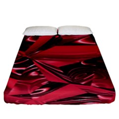 Candy Apple Crimson Red Fitted Sheet (king Size) by SpinnyChairDesigns