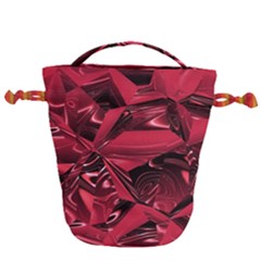 Candy Apple Crimson Red Drawstring Bucket Bag