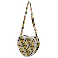 Hexagon Tropical Pattern Heart Shoulder Bag