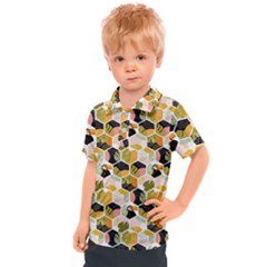 Hexagon Tropical Pattern Kids  Polo Tee