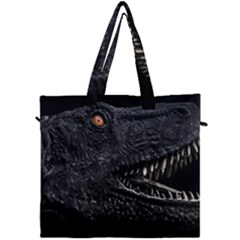 Trex Dinosaur Head Dark Poster Canvas Travel Bag by dflcprintsclothing