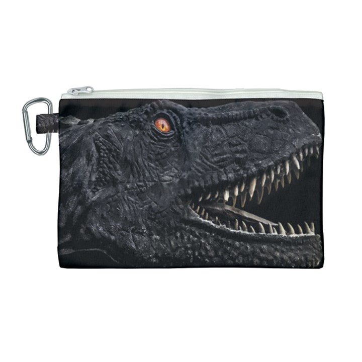 Trex Dinosaur Head Dark Poster Canvas Cosmetic Bag (Large)